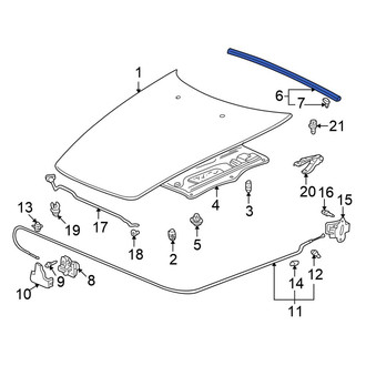 Honda OE - Rear Hood Seal