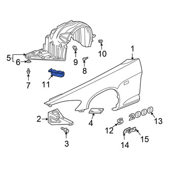 Honda OE - Left Fender Liner Support Bracket