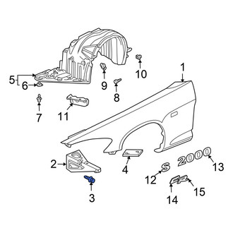 Honda OE - Front Bumper Cover Reinforcement Bolt