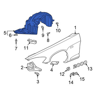Honda OE - Front Left Fender Splash Shield