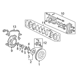 Honda OE - Front Suspension - Brake Components