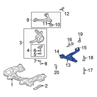 Honda OE - Front Right Lower Suspension Control Arm