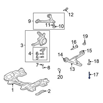 Honda OE - Front Lower Suspension Control Arm Bolt