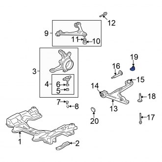 Honda OE - Front Lower Suspension Control Arm Nut