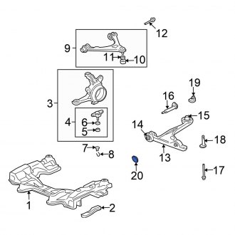 Honda OE - Front Alignment Camber Adjusting Eccentric