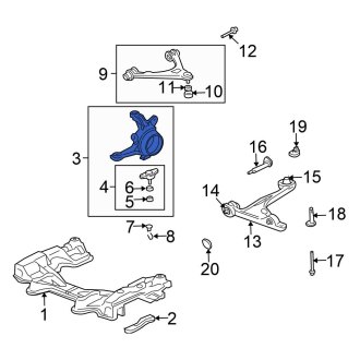 Honda OE - Front Left Steering Knuckle