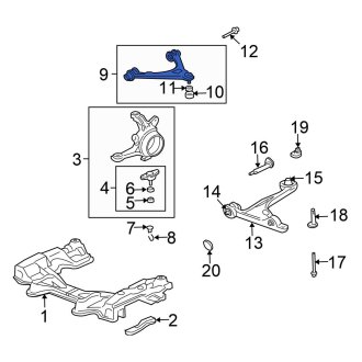 Honda OE - Front Left Upper Suspension Control Arm