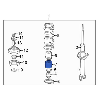 Honda OE - Rear Suspension Shock Absorber & Strut Mount Bushing