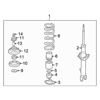 Honda OE - Front Suspension - Struts & Components