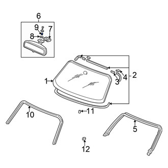 Honda OE - Interior Rear View Mirror Clip