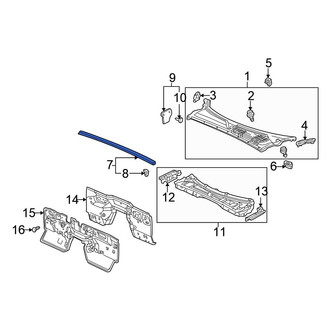 Honda OE - Rear Hood Seal