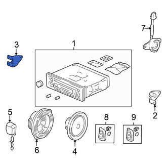 Honda OE - Left Radio Bracket