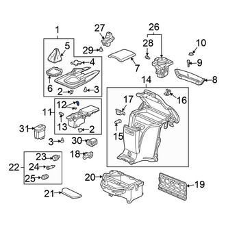 Honda OE - Console Cup Holder Bezel