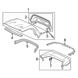 Honda OE - Convertible Top Stowage Compartment Storage Compartment Pin