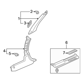 Honda OE - Pillars, Rocker & Floor - Interior Trim
