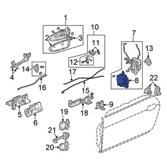 Honda OE - Front Left Door Lock Actuator Motor