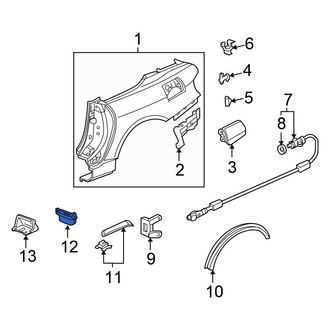 Honda OE - Rear Left Lower Outer Interior Quarter Panel Trim Panel