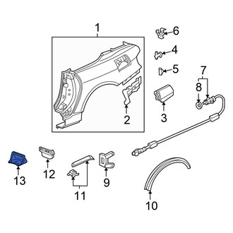 Honda OE - Rear Left Lower Inner Interior Quarter Panel Trim Panel