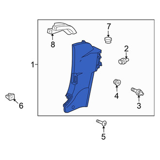 Honda OE - Rear Right Lower Outer Interior Quarter Panel Trim Panel