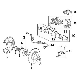 Honda OE - Rear Suspension - Brake Components