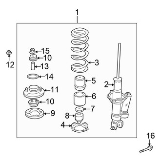 Honda OE - Rear Suspension - Struts & Components
