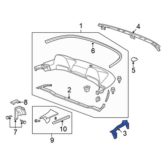 Honda OE - Left Convertible Top Retainer