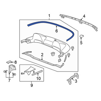 Honda OE - Convertible Top Tonneau Cover Seal