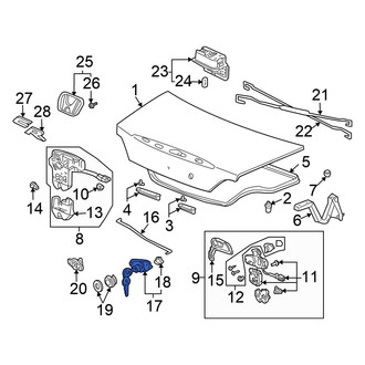 Honda OE - Rear Trunk Lock Cylinder and Key