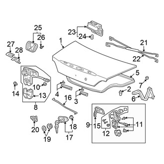 Honda OE - Trunk Lid - Exterior Trim