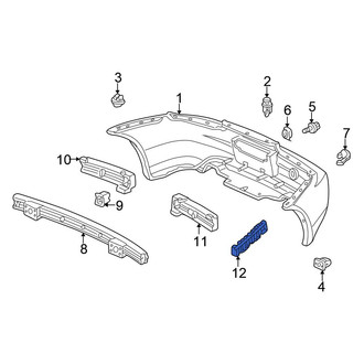 Honda OE - Rear Left Bumper Impact Absorber Spacer
