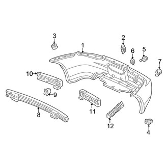 Honda OE - Rear Bumper - Bumper & Components