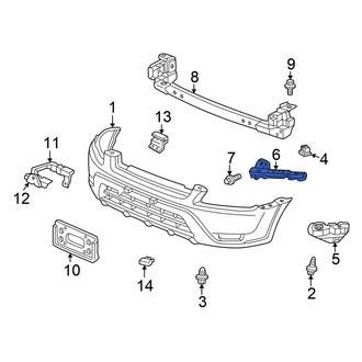 Honda OE - Front Right Upper Bumper Cover Reinforcement Beam