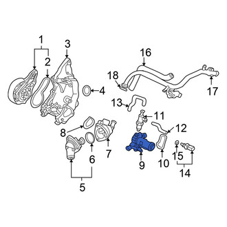 Honda OE - Engine Coolant Outlet Flange