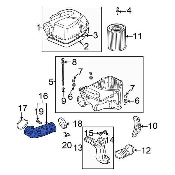 Honda OE 17228PNEG00 Engine Air Intake Resonator