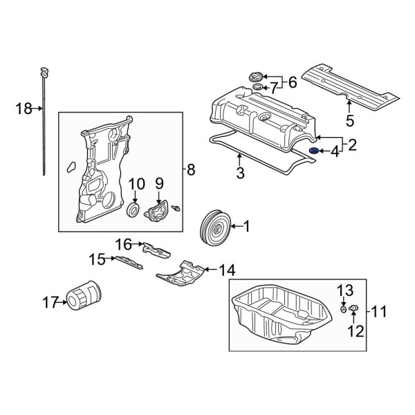 Engine Valve Cover Washer Seal