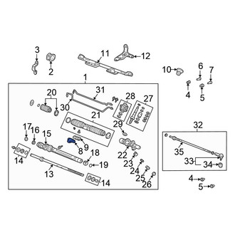 Honda OE - Rack and Pinion Mount Bracket
