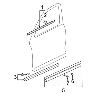 Honda OE - Front Door - Exterior Trim