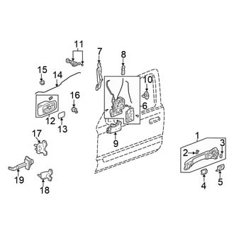 Honda OE - Front Interior Door Handle Clip