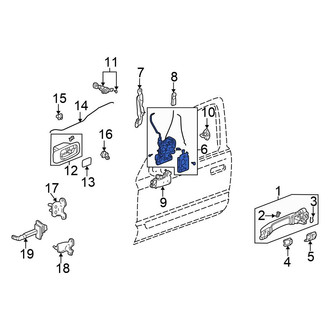 Honda OE - Front Left Door Latch Assembly