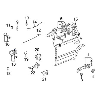 Honda OE - Rear Left Inner Door Lock Rod Clip