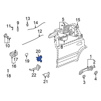 Honda OE - Front Left Upper Door Hinge