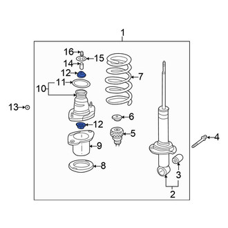 Honda OE - Rear Upper Suspension Strut Mount Insulator