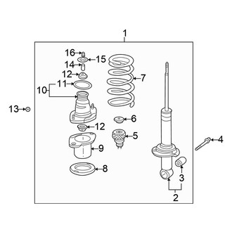 Honda OE - Rear Suspension - Struts & Components (FWD)