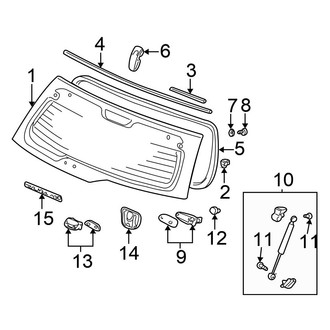 Honda OE - Back Door - Glass & Hardware