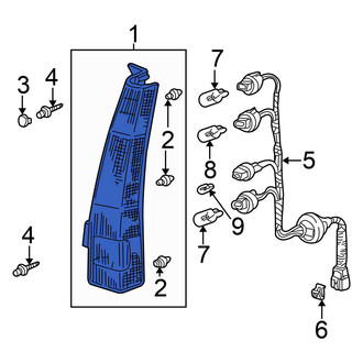 Honda OE - Rear Left Tail Light Assembly