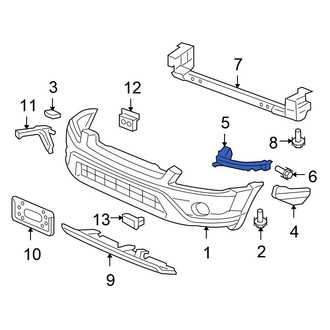 Honda OE - Front Left Bumper Cover Support Rail