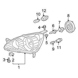 Honda OE - Front Lamps - Headlamp Components