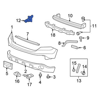 Honda OE - Front Right Bumper Impact Bar Bracket