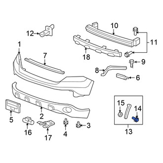 Honda OE - Front Bumper Extension Cap Clip