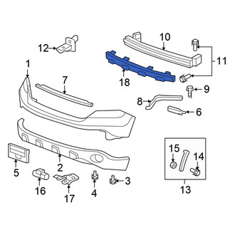 Honda OE - Front Bumper Impact Absorber